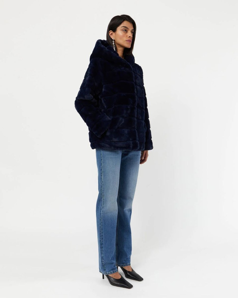 Women Apparis Outerwear | Goldie Jacket-Navy Blue