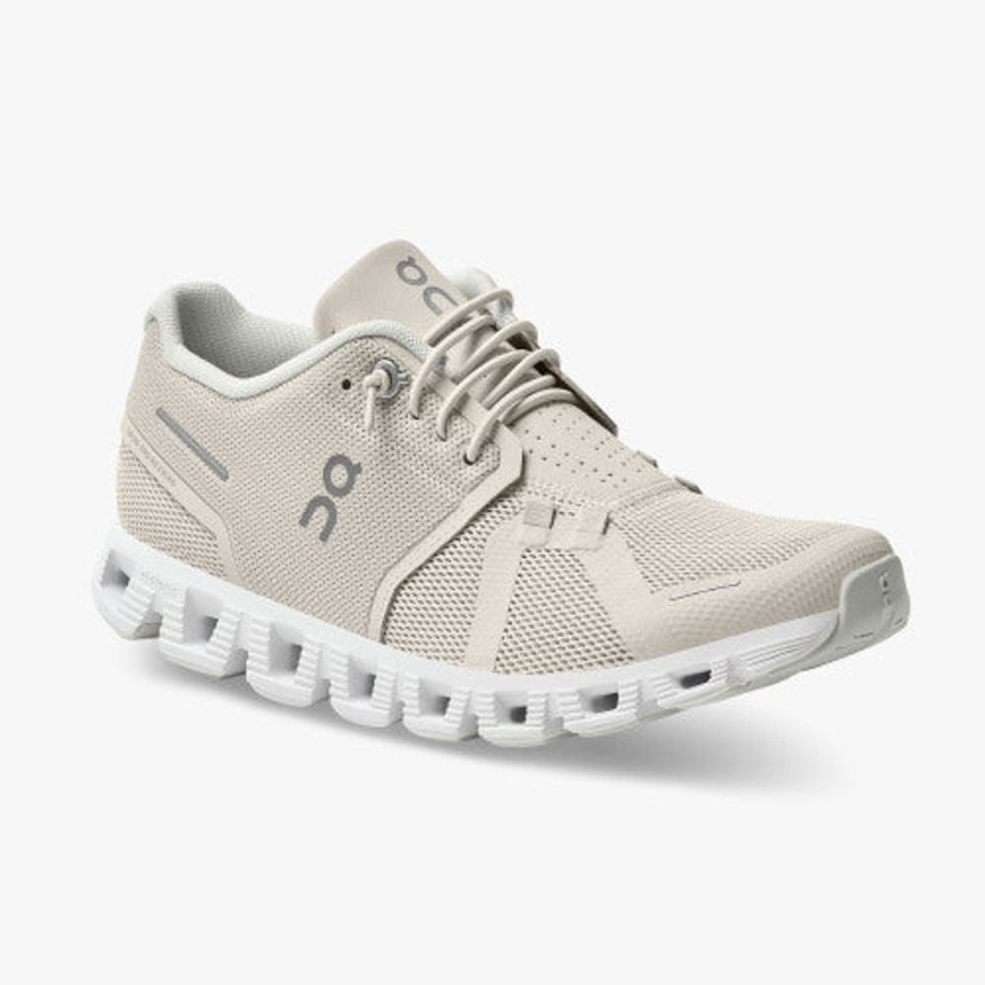 Women On Running Sneakers | Cloud 5-Pearl|White