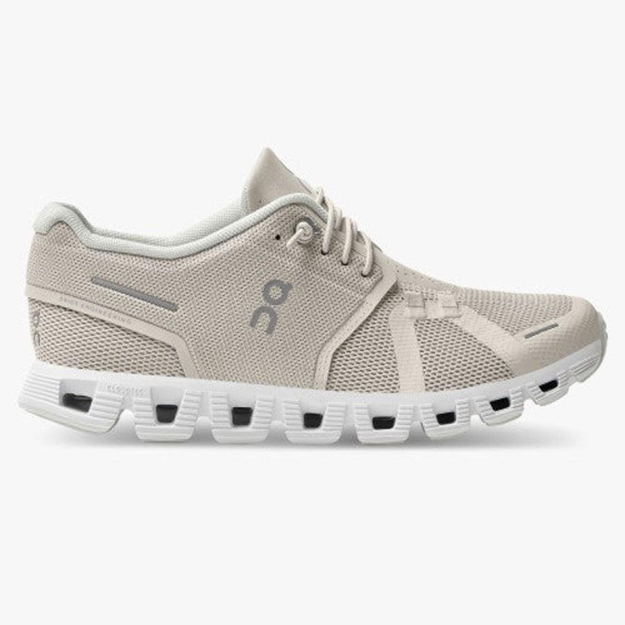 Women On Running Sneakers | Cloud 5-Pearl|White