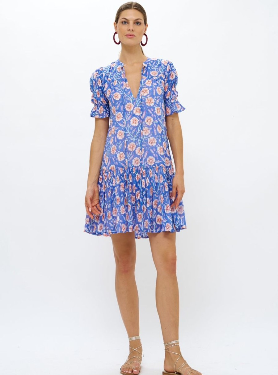 Women Oliphant Dresses | Smocked Drop Mini Dress-Amalfi Peri