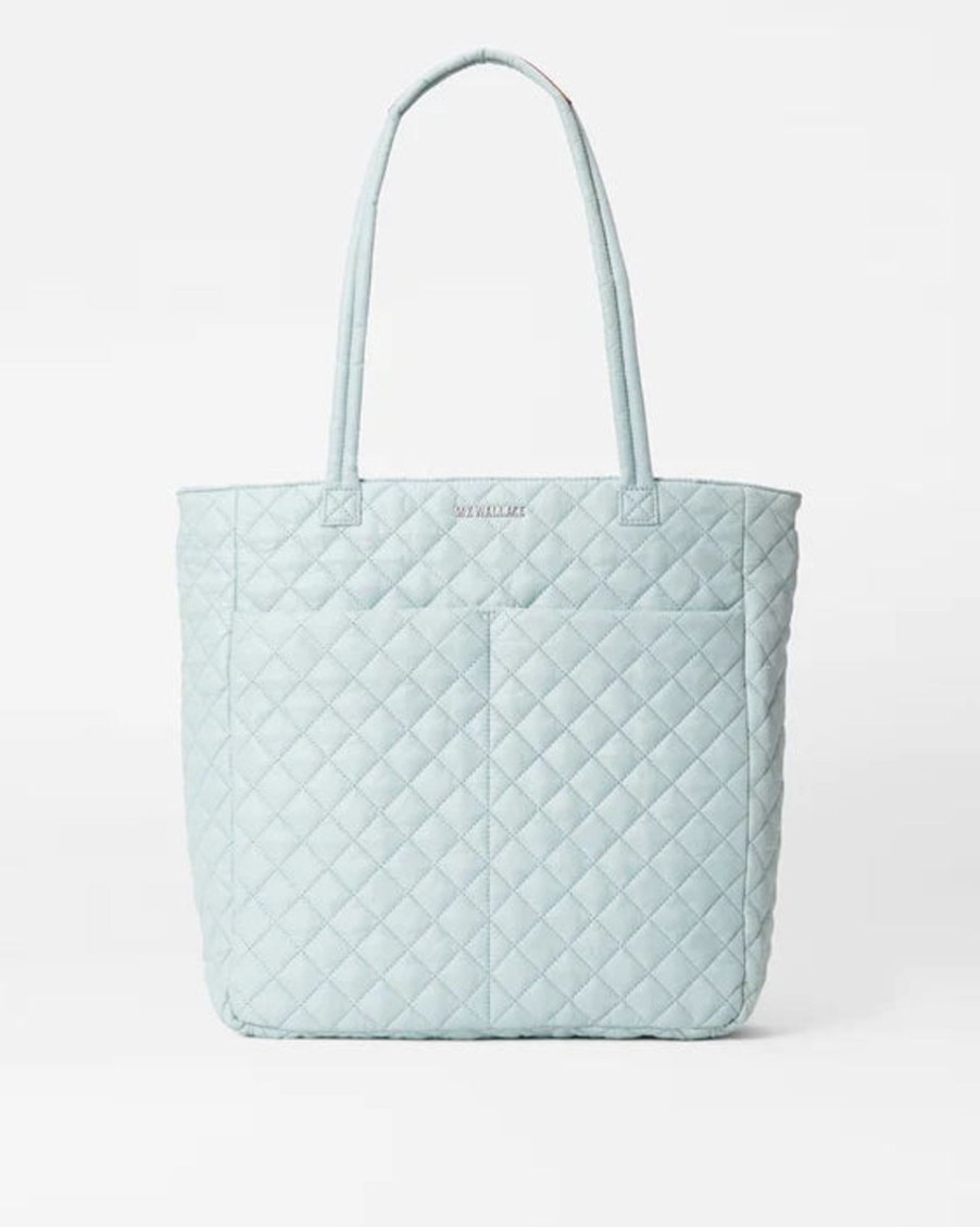 Women MZ Wallace Bags | Silver Blue Large Metro Quatro Tote