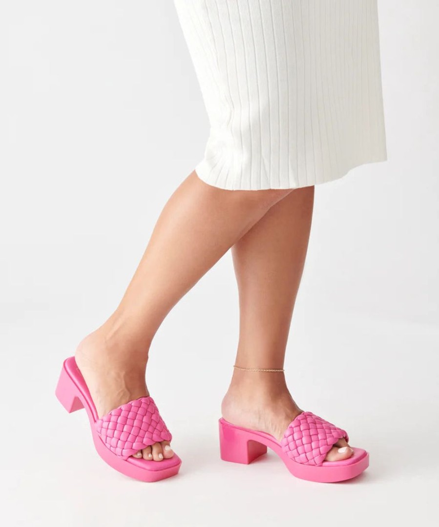 Women Dolce Vita Heels & Wedges | Goldy Sandals In Fuchsia Stella