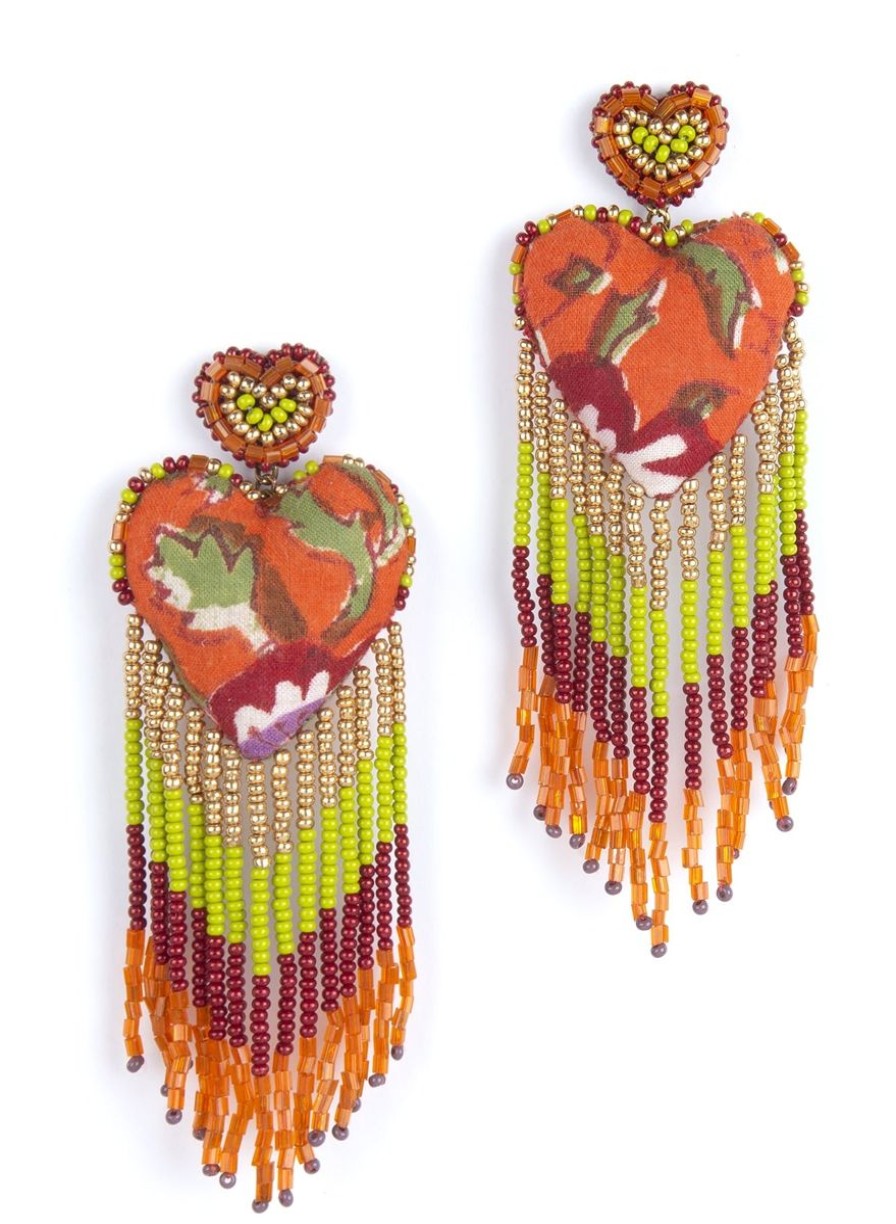 Women Deepa Gurnani Jewelry | Passion Earrings In Orange