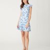 Women Shoshanna Dresses | Maverick Dress In Denim Cornflower