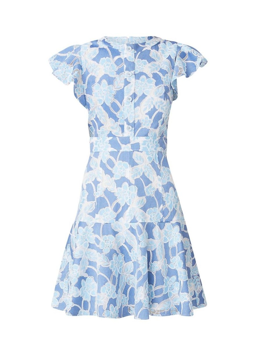 Women Shoshanna Dresses | Maverick Dress In Denim Cornflower