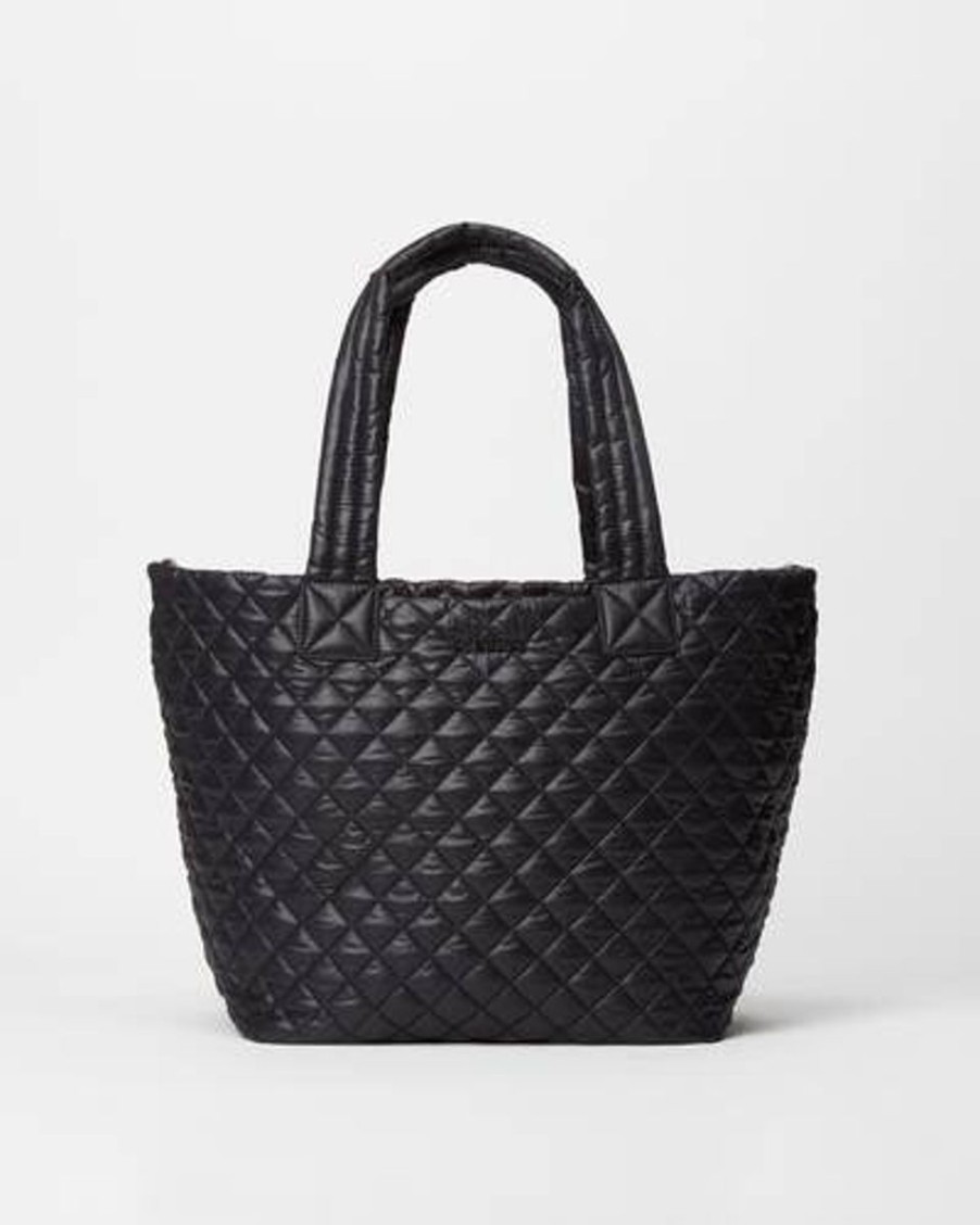 Women MZ Wallace Bags | Black Medium Metro Tote Deluxe