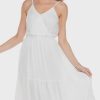 Women Joy Joy Dresses | White Tiered Midi Dress