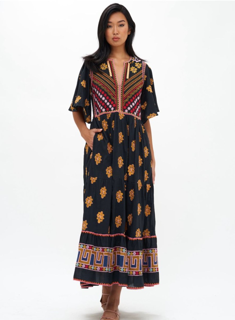 Women Oliphant Dresses | Flirty V-Neck Maxi