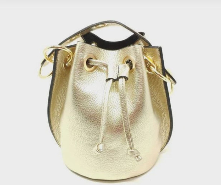 Women Quinn Bags | Gold Bucket Bag