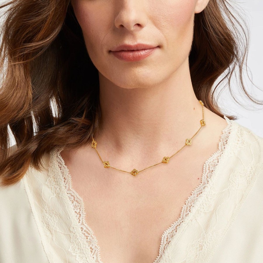 Women Julie Vos Jewelry | Florentine Demi Delicate Station Necklace