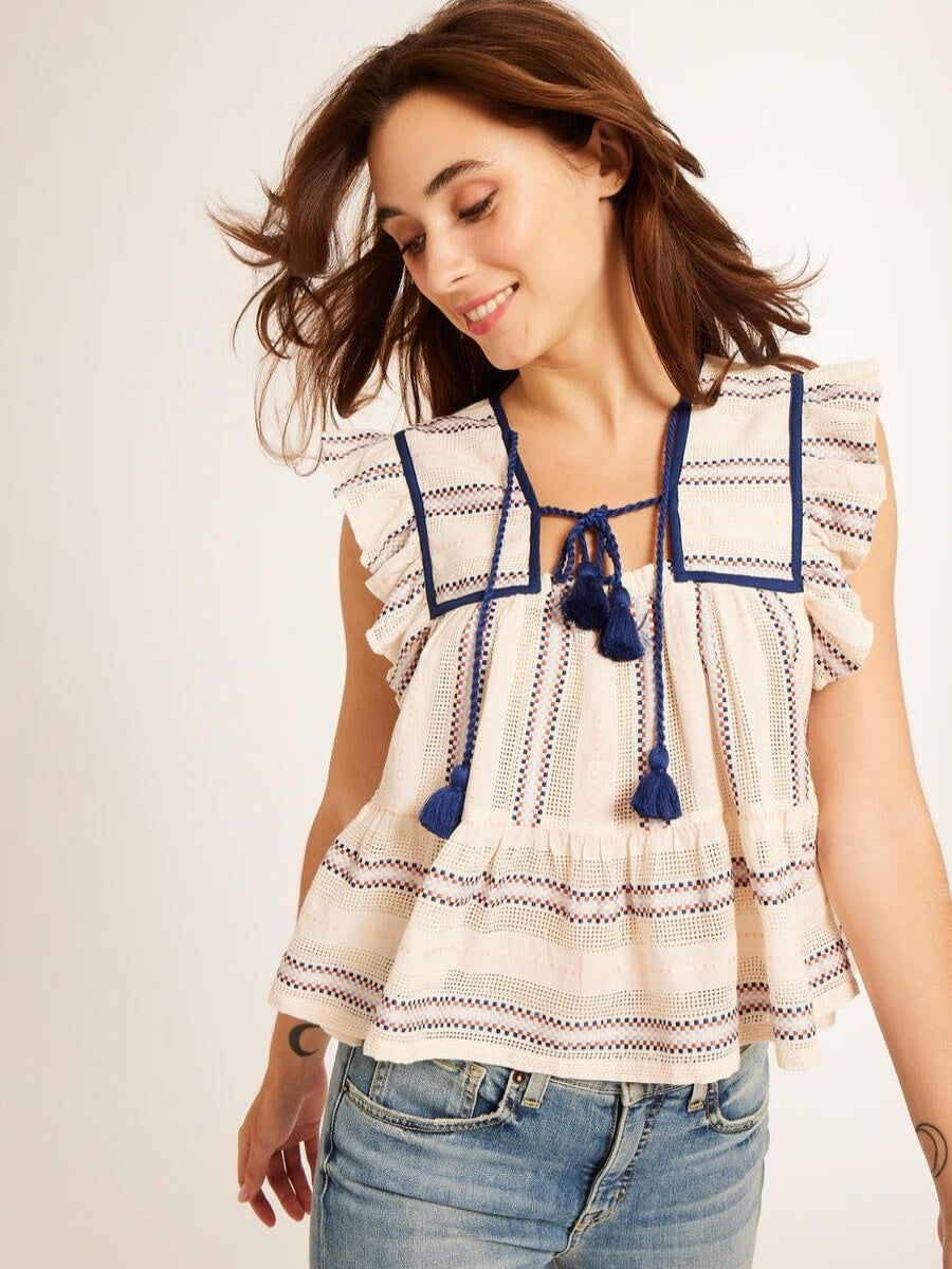 Women MILLE Blouses | Chelsea Top-O'Keefe Stripe