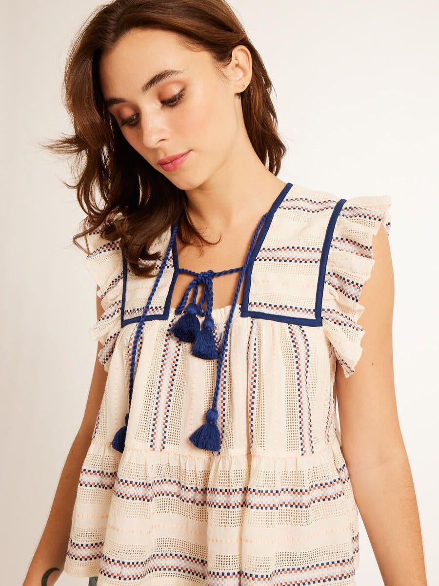 Women MILLE Blouses | Chelsea Top-O'Keefe Stripe