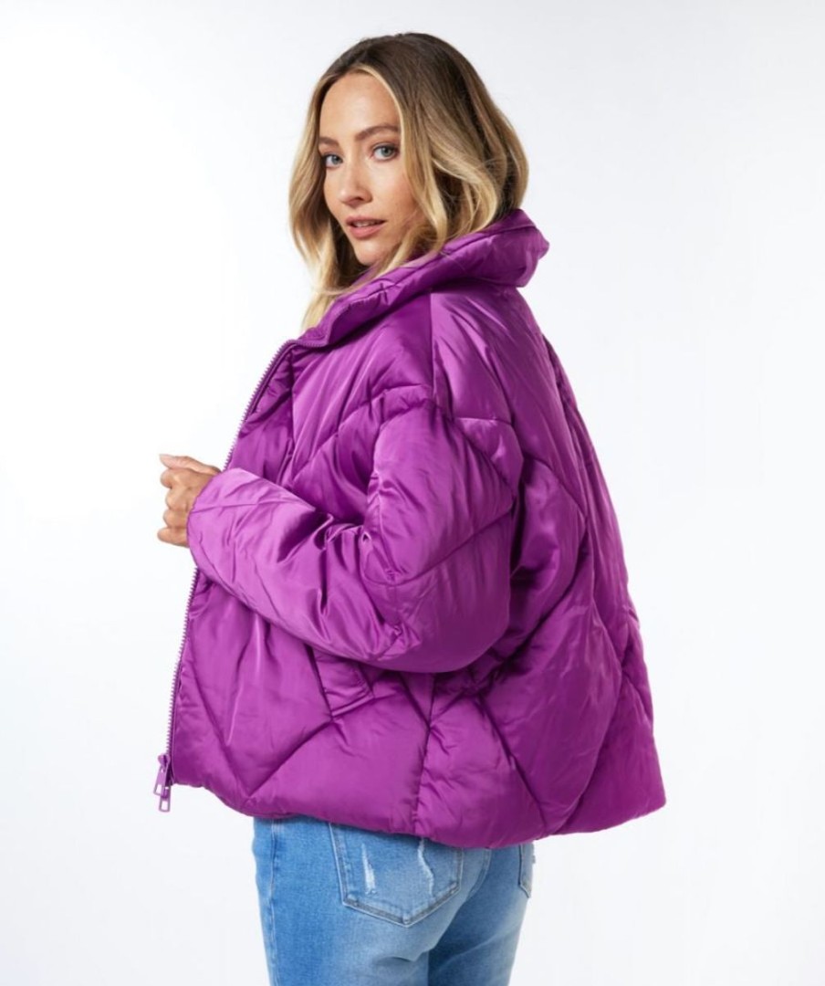 Women Esqualo Outerwear | Robyn Coat-Violet