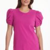 Women Tyler Boe Knits & Tees | Kari Puff Sleeve Tee-Bougainvillea