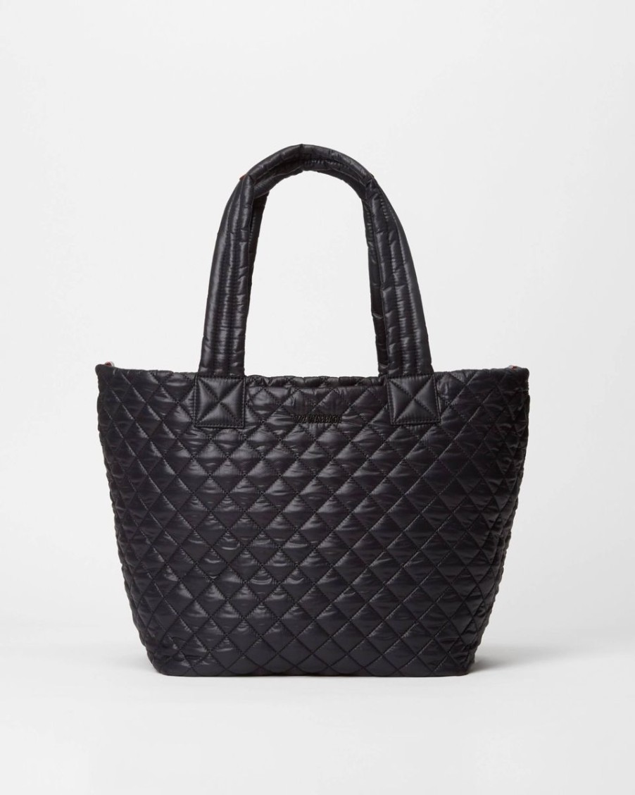 Women MZ Wallace Bags | Black Large Metro Tote Deluxe