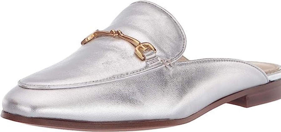 Women Sam Edelman Loafers | Linnie Bit Mule-Soft Silver