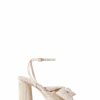 Women Loeffler Randall Heels & Wedges | Camellia Platinum Pleated Bow Heel