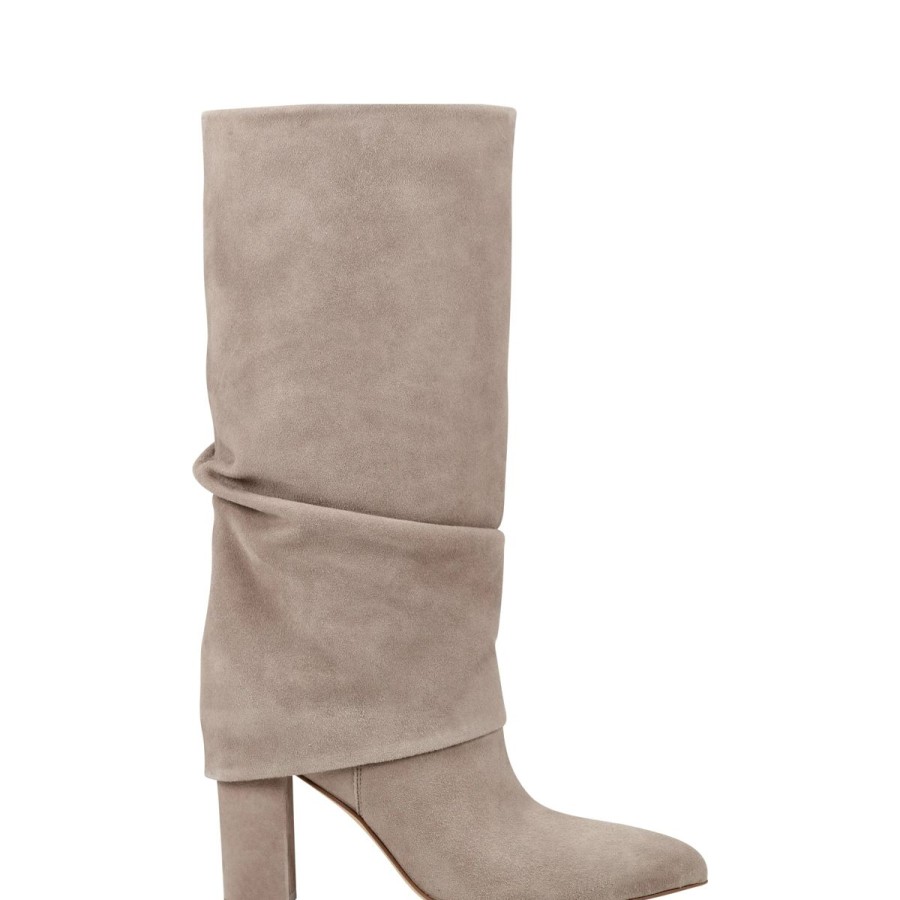 Women Marc Fisher Boots | Larita Boot- Taupe Suede