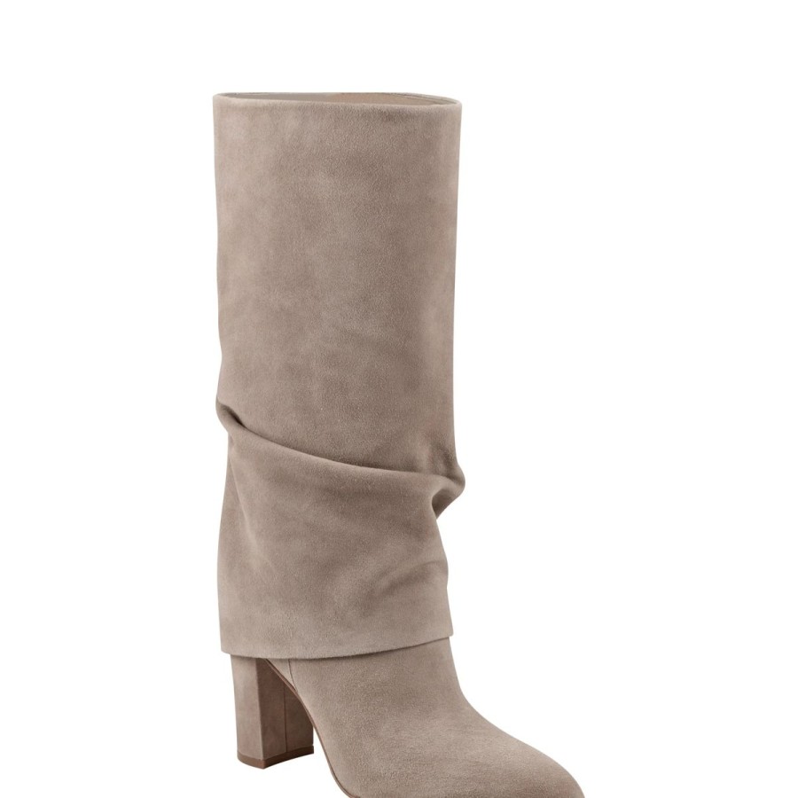 Women Marc Fisher Boots | Larita Boot- Taupe Suede