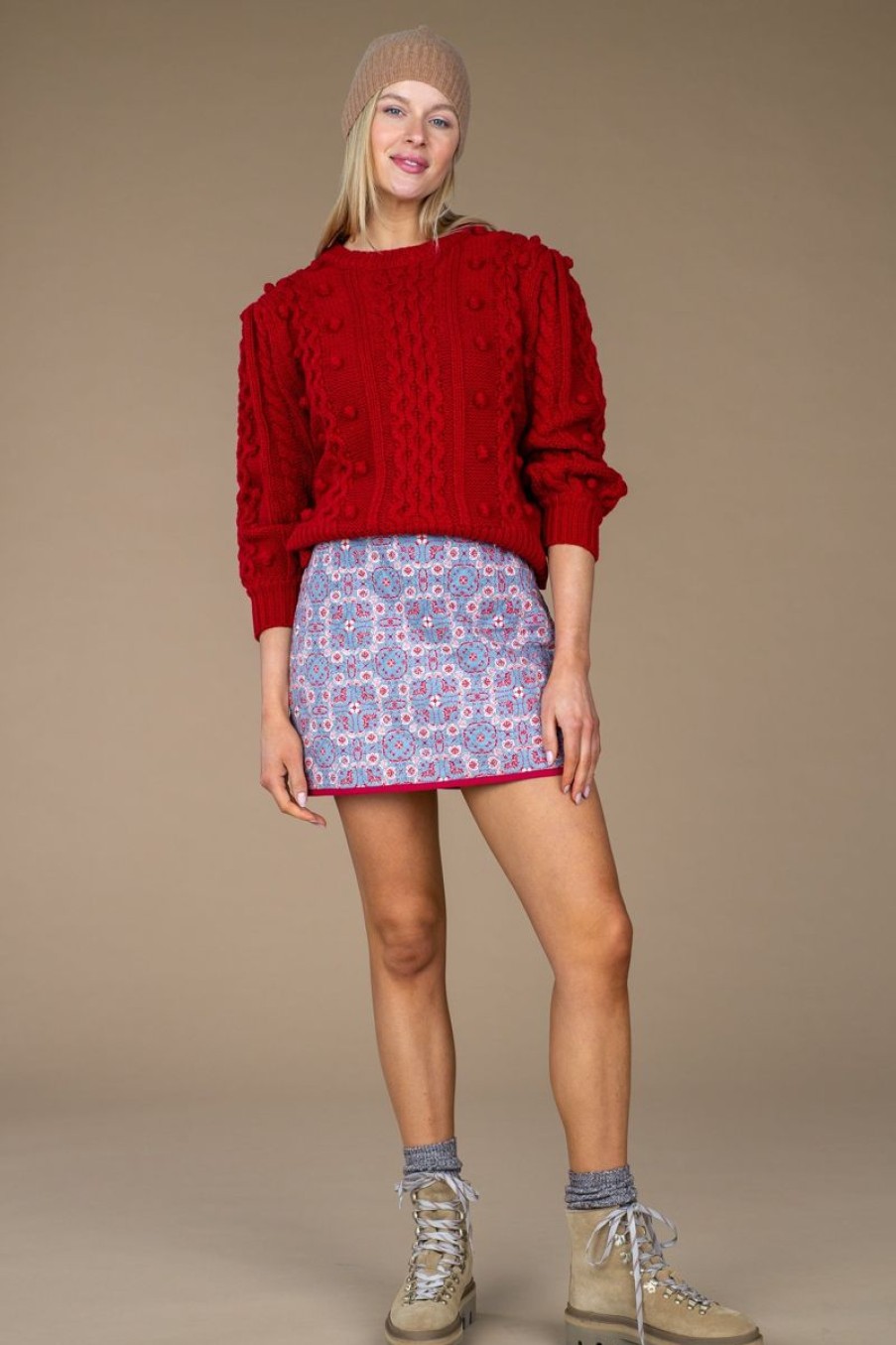 Women Olivia James the Label Skirts | Tess Quilted Mini Skirt