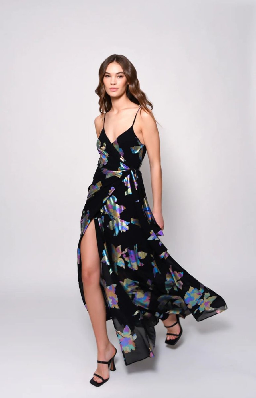 Women Hutch Dresses | Alden Dress-Iridescent Floral Chiffon