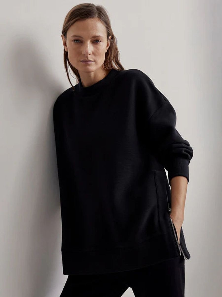 Women Varley Sweaters | Mae Boyfriend Sweat-Black