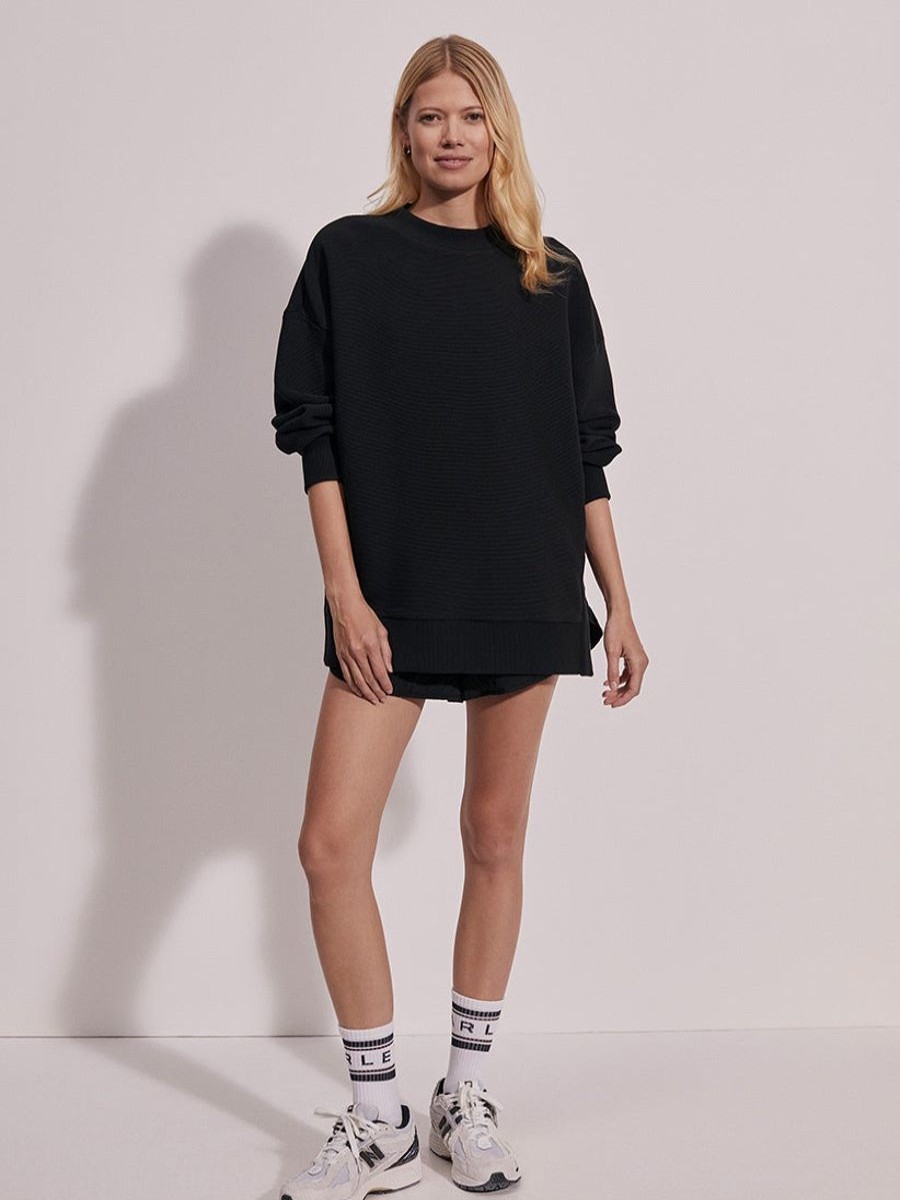 Women Varley Sweaters | Mae Boyfriend Sweat-Black