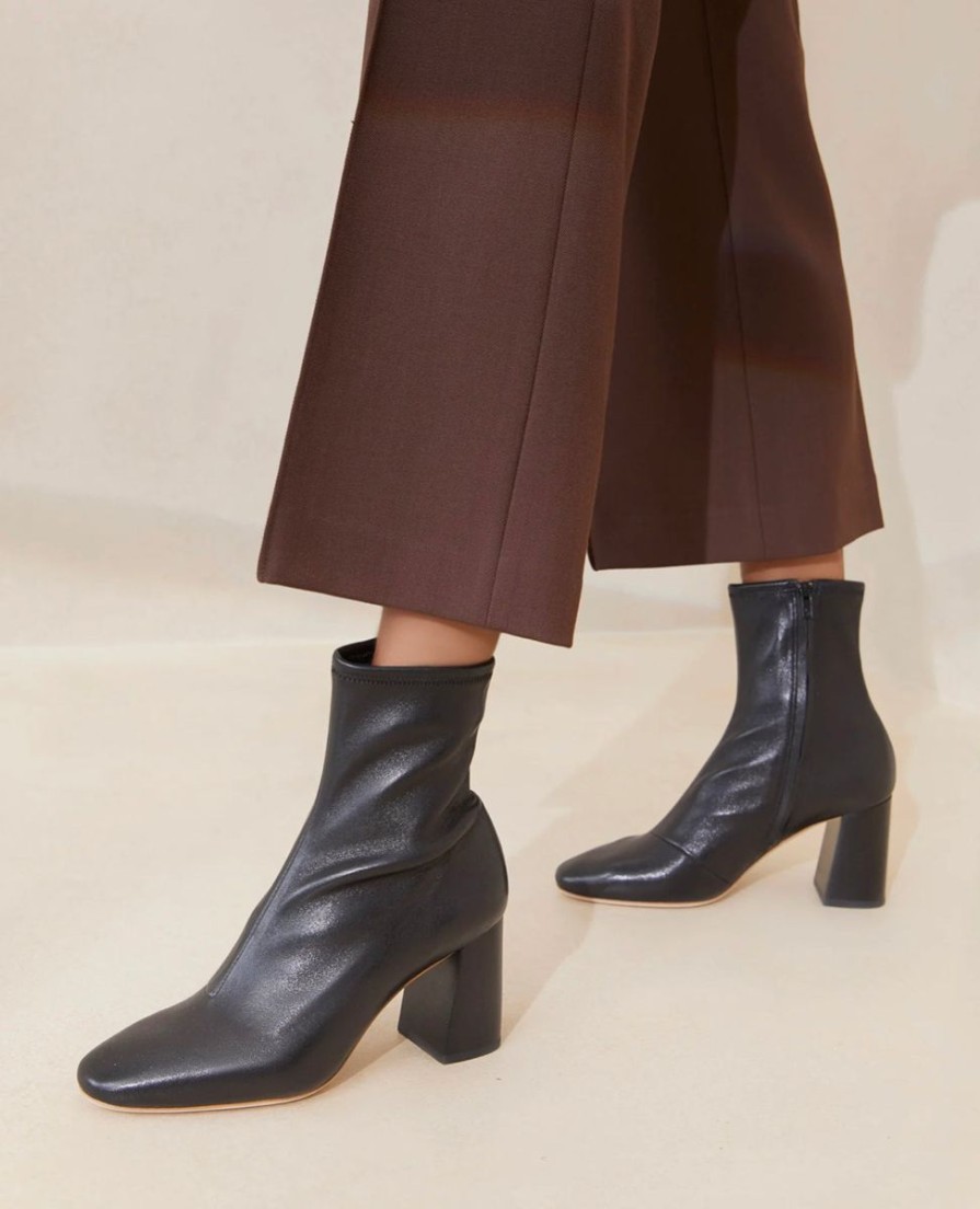 Women Loeffler Randall Boots | Elise Black Stretch Bootie