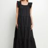 Women English Factory Dresses | Ruffle Detail Midi Dress