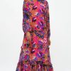 Women Oliphant Dresses | Mock Neck Maxi-Toffee Bukhara