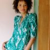 Women Sheridan French Blouses | Natalie Blouse In Emerald Blume