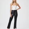 Women PAIGE Denim & Pants | Mesa Pant-Black Faux Leather