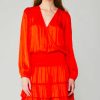 Women Current Air Dresses | Lauren Pleated Mini Dress-Orange