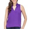 Women JADE Blouses | Purple Ruffle Neck Top