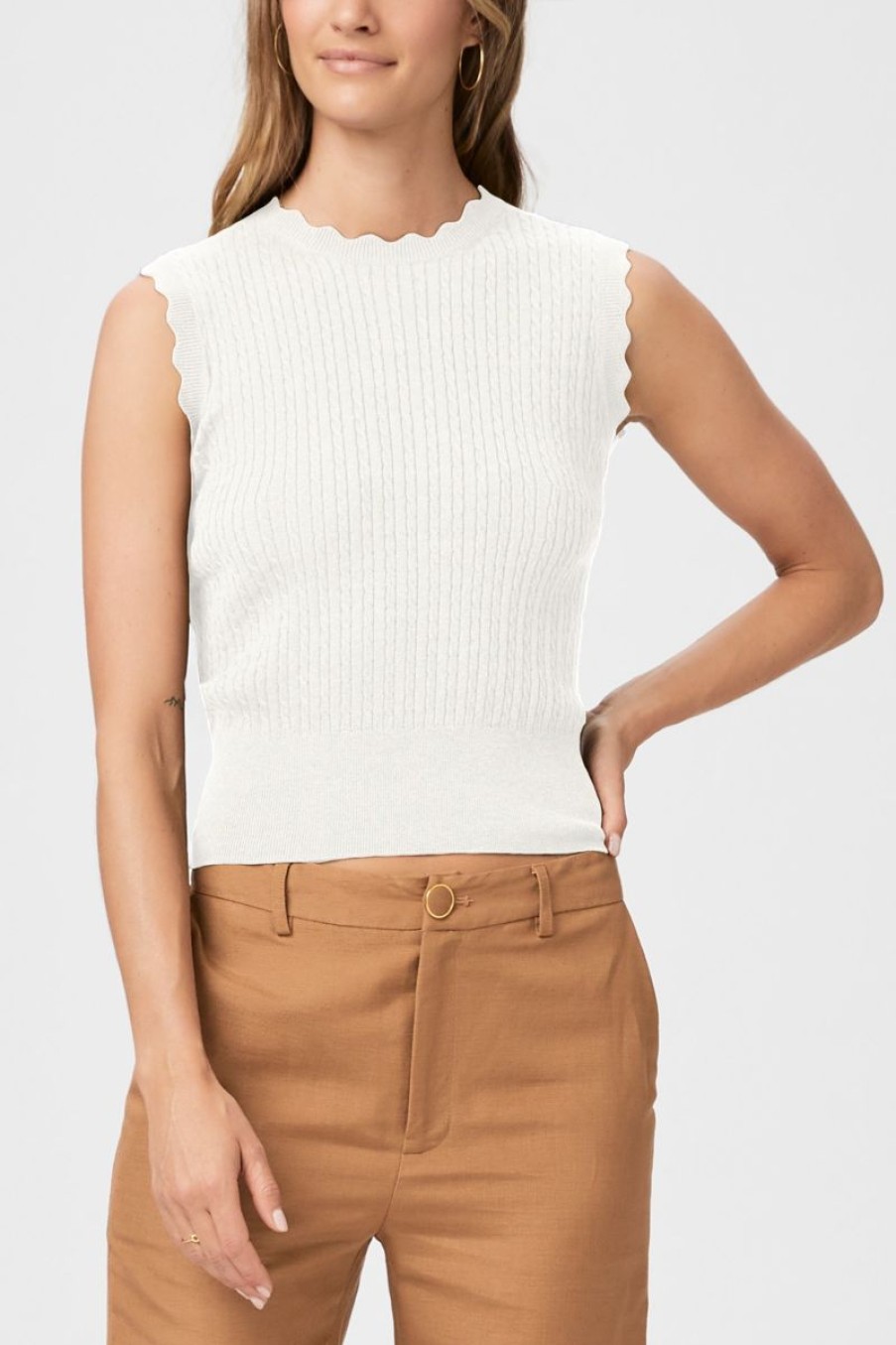 Women PAIGE Knits & Tees | Syrie Top-Ivory