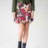 Women Never A Wallflower Skirts | Prairie Mini Skirt Crazy Quilt