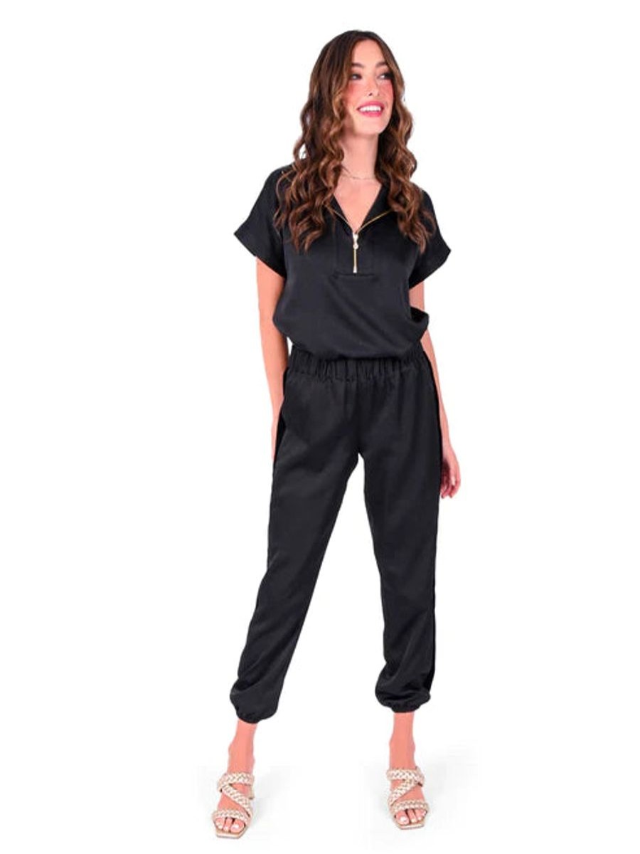 Women Emily McCarthy Denim & Pants | Downtown Jogger-Black Tuxedo