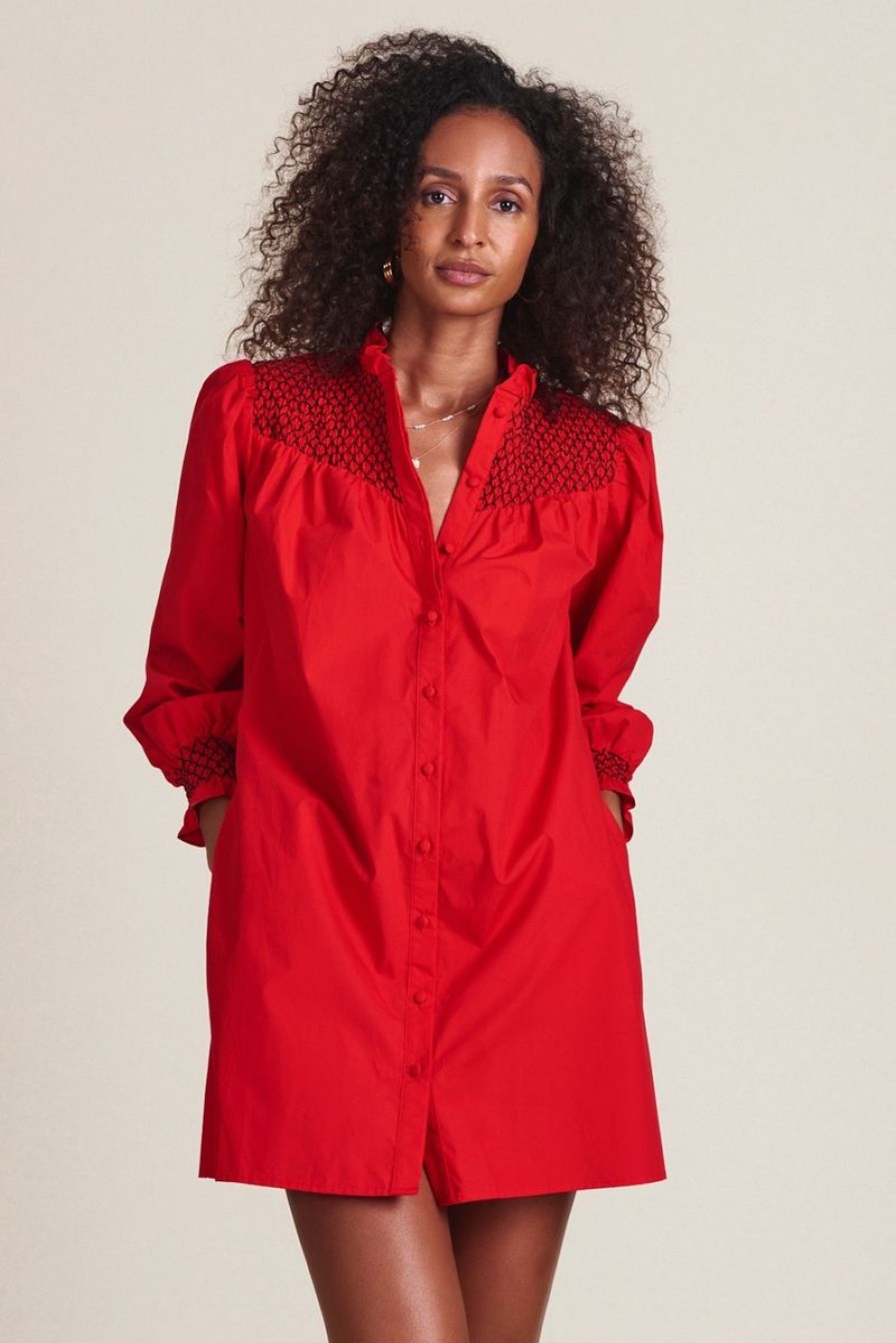 Women The Shirt Dresses | Nicole Dress-Chili Red