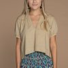 Women Olivia James the Label Blouses | Elizabeth Top In Moss