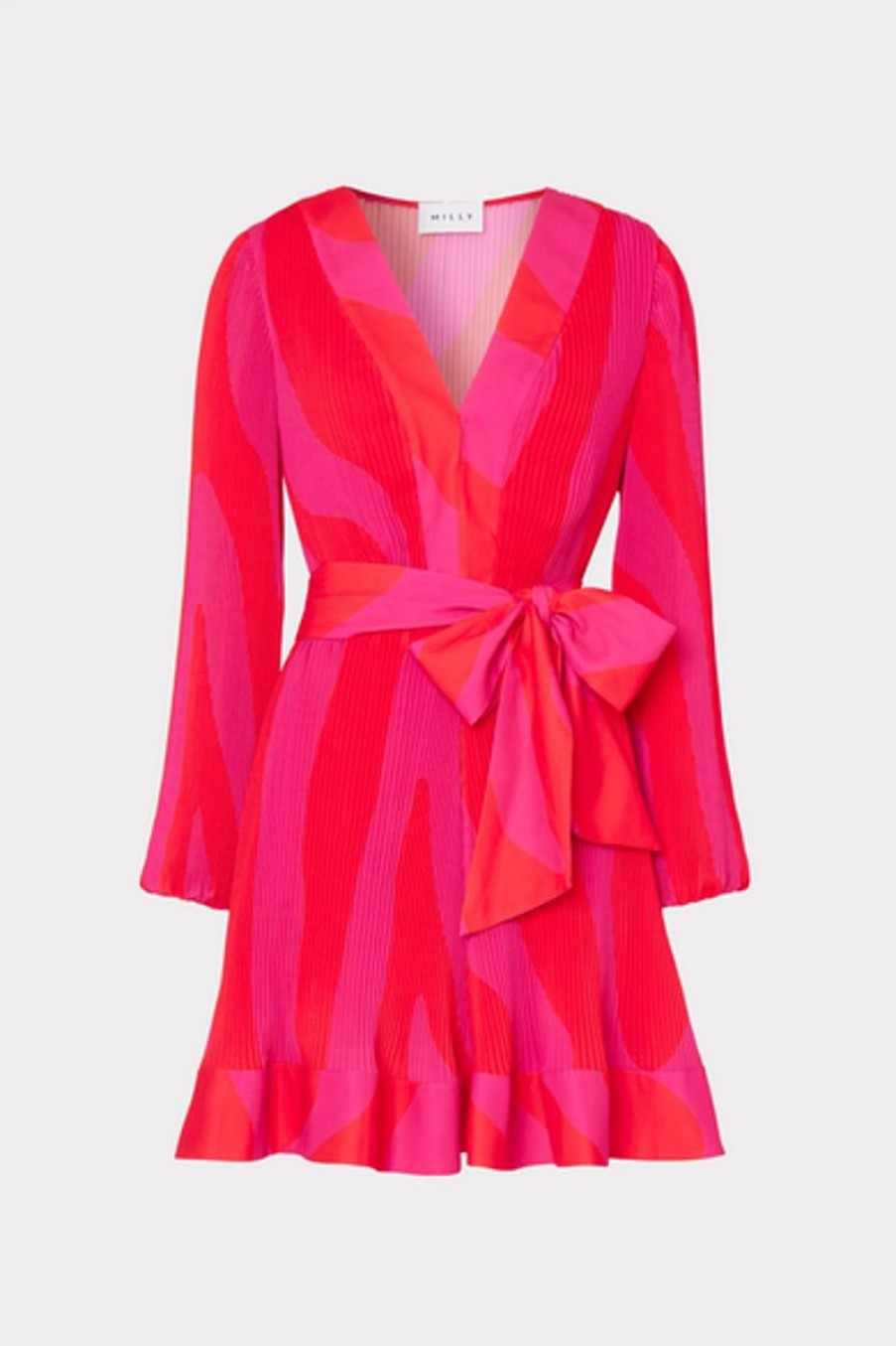 Women Milly Dresses | Liv Zebra Dress-Milly Pink Multi