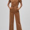 Women PAIGE Jumpsuits & Rompers | Anessa Short Sleeve Jumpsuit-Toasted Coconut