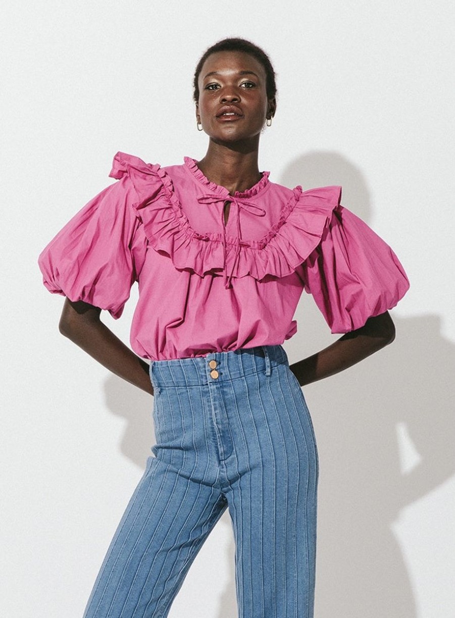 Women Cleobella Blouses | Janet Blouse-Bright Pink