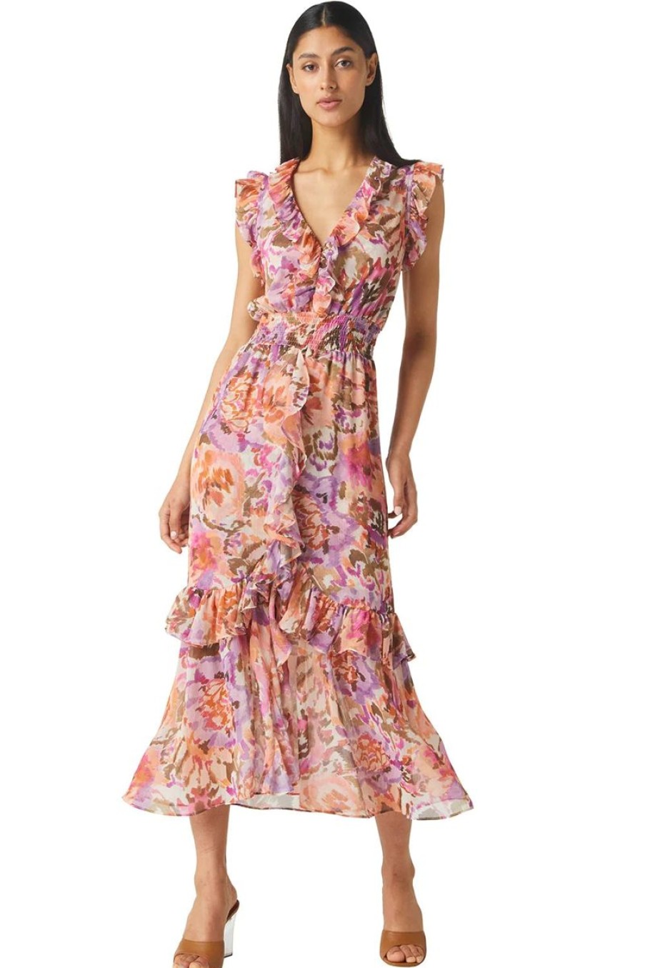 Women Misa Los Angeles Dresses | Kidada Dress In Sunset Blooms