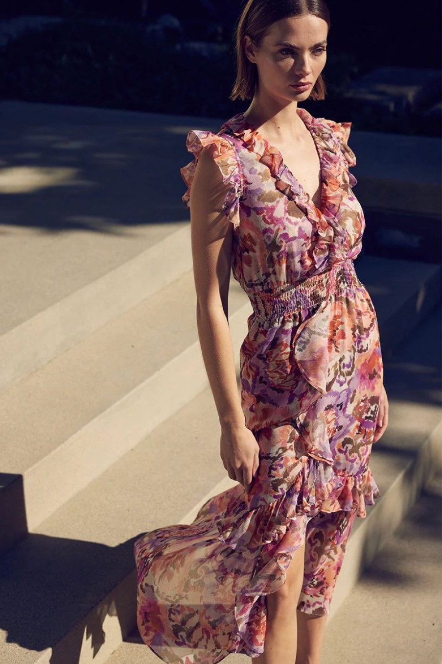 Women Misa Los Angeles Dresses | Kidada Dress In Sunset Blooms