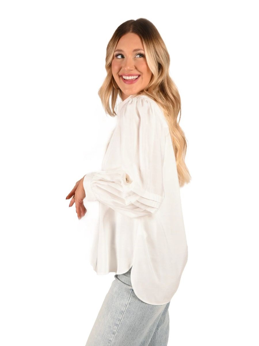 Women Emily McCarthy Blouses | Oxford-Linen White