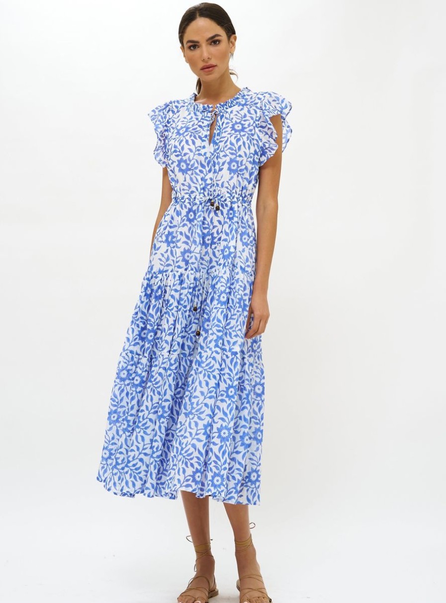 Women Oliphant Dresses | Cinched Flirty Midi -Jakarta Peri