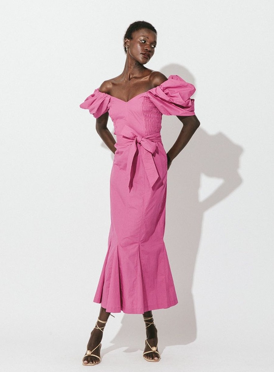 Women Cleobella Dresses | Malina Midi Dress-Bright Pink