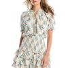 Women Allison Dresses | Olive Mini Dress-Tropical Leaf