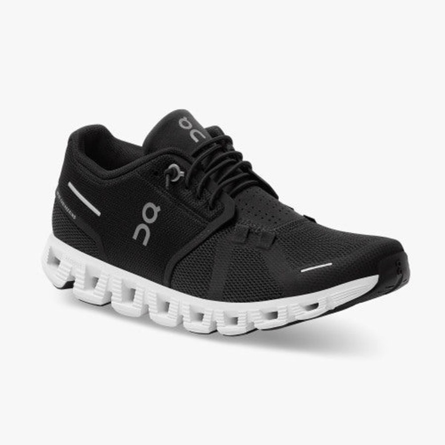 Women On Running Sneakers | Cloud 5-Black|White