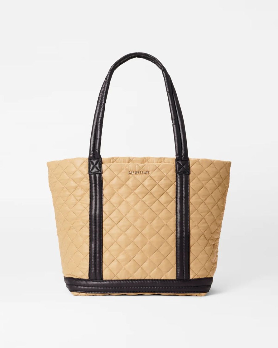 Women MZ Wallace Bags | Camel & Black Medium Empire Tote